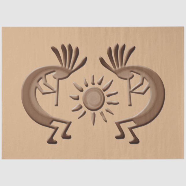 Papel De Seda Ouro Kokopelli Sun - Desacoplamento (Frente )