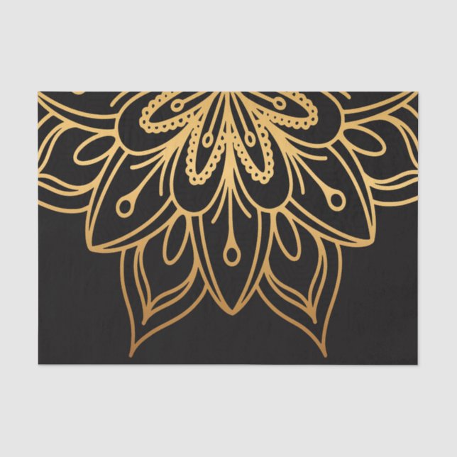 Papel De Seda Ouro Mandala (Frente )