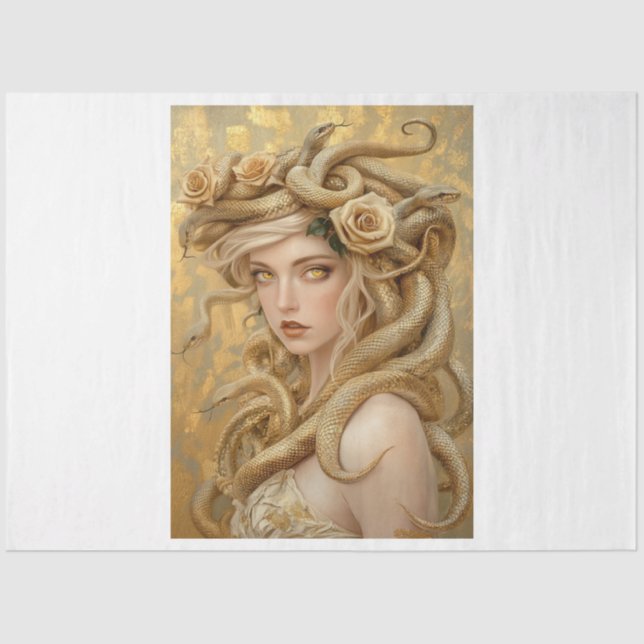 Papel De Seda Ouro Medusa (Frente )