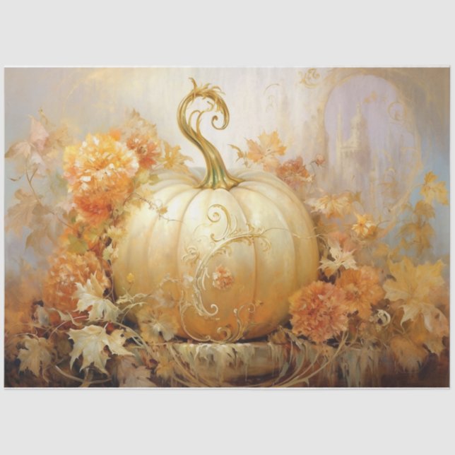 Papel De Seda Ouro Pumpkin Tale (Frente )