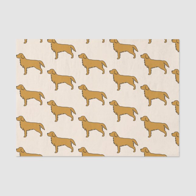 Papel De Seda Ouro Retriever - Tecido (Frente )