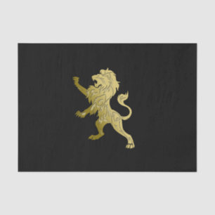 Papel De Seda Ouro Royal Lion em Black Personal Name