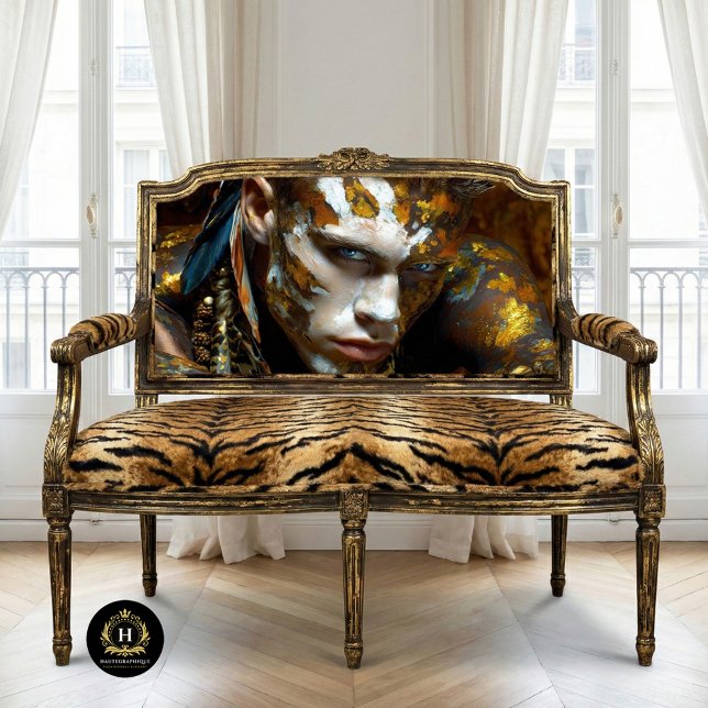 Papel De Seda Ouro Terrestre Tribal do Guerreiro Pré-Histórico P (Criador carregado)