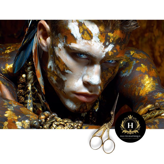 Papel De Seda Ouro Terrestre Tribal do Guerreiro Pré-Histórico P (Criador carregado)