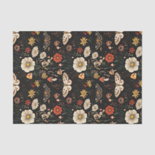 Papel De Seda Outono Cogumelo e Flores caem na despocha