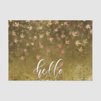 Papel De Seda Outono feliz folhas dispersadas