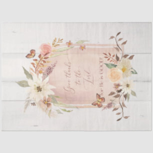 Papel De Seda outono Floral de outono Dê Obrigados ao Lord Decou