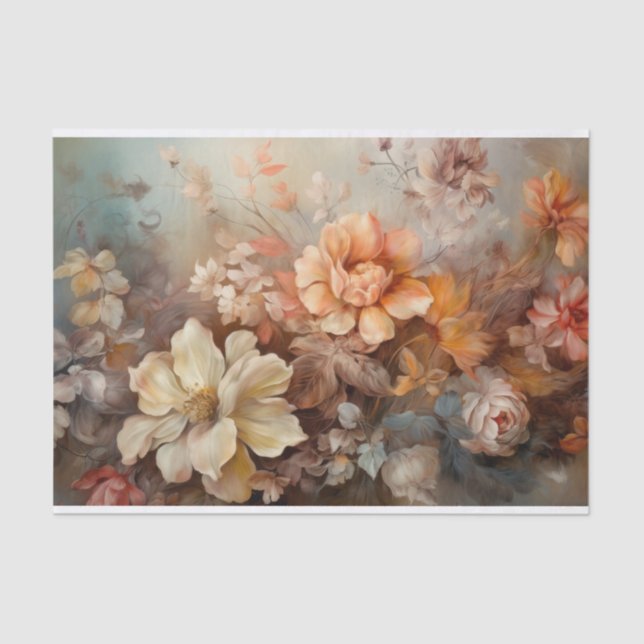 Papel De Seda Outono Floral Dia de Ação de Graças Halloween Deco (Frente )