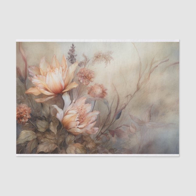 Papel De Seda Outono Floral Dia de Ação de Graças Halloween Deco (Frente )