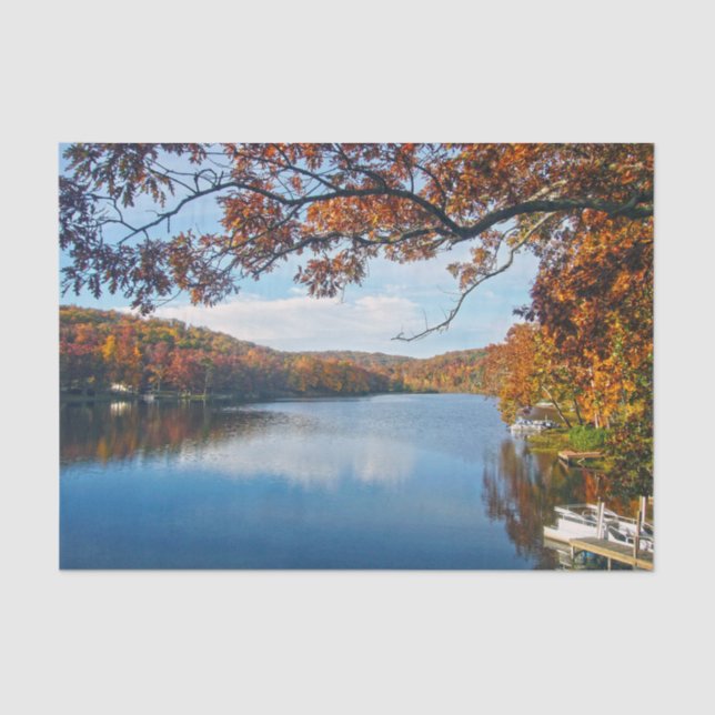 Papel De Seda Outono no lago Killarney (Frente )