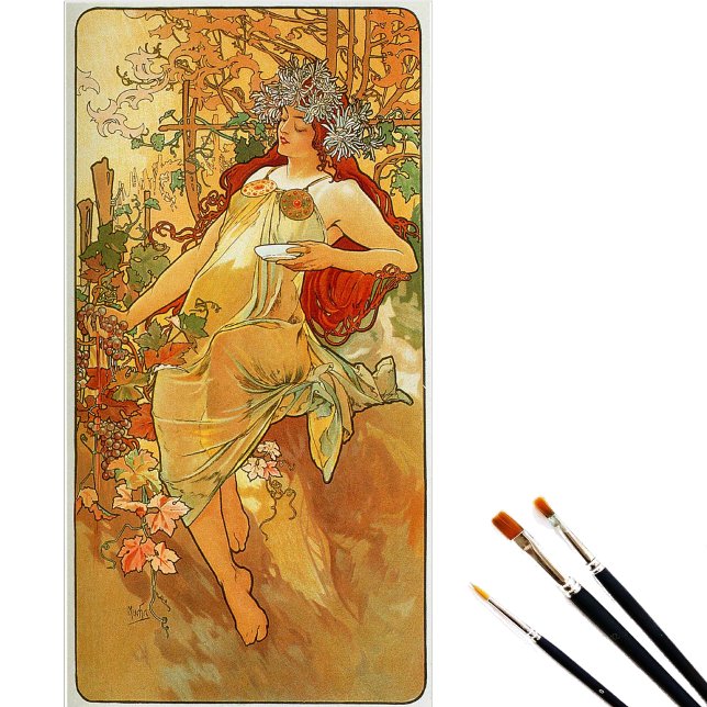 Papel De Seda Outono por Alphonse Mucha Tissue Paper (Criador carregado)