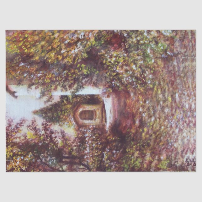 Papel De Seda OUTONO SILENCIOSO NA Paisagem Toscana FLORENCE (Frente )