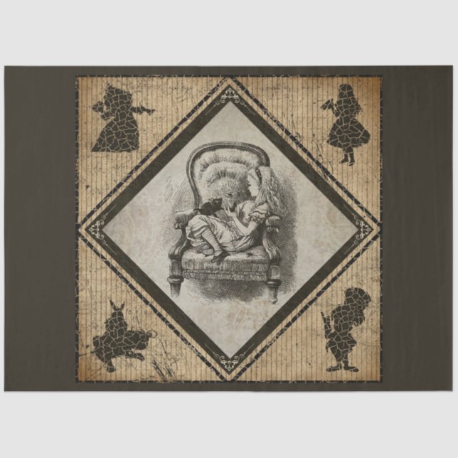 Papel De Seda Outra Alice no País das Maravilhas Design 2 (Frente )