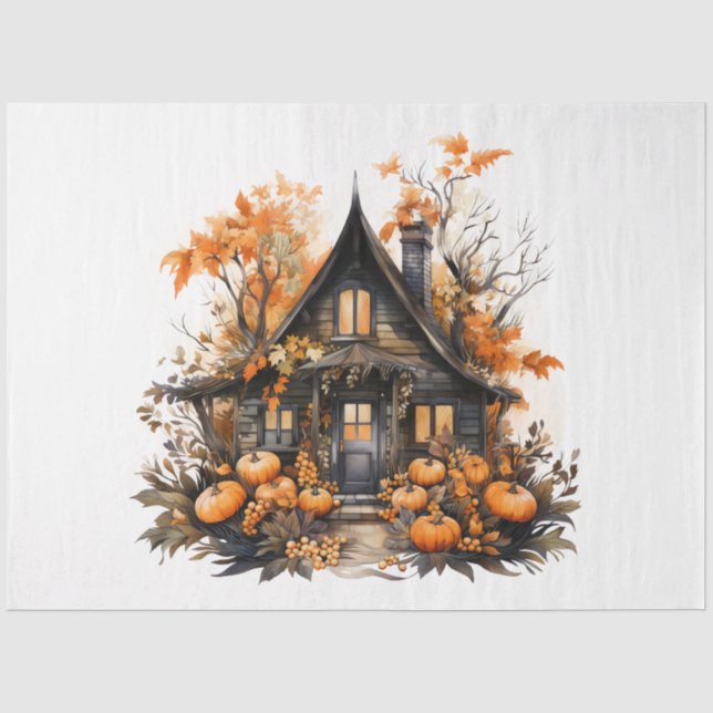 Papel De Seda Outro Design da série Halloween 6 (Frente )