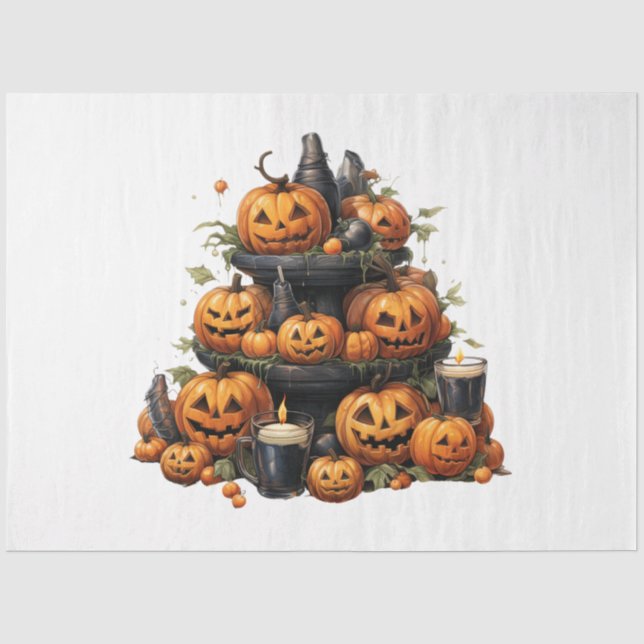 Papel De Seda Outro Design da série Halloween 7 (Frente )