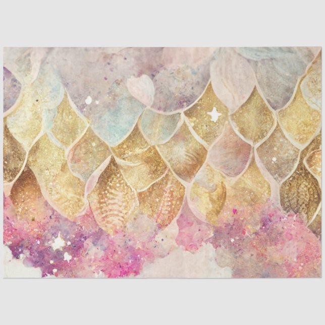 Papel De Seda Outro design da série Mermaid Galaxy 2 (Frente )