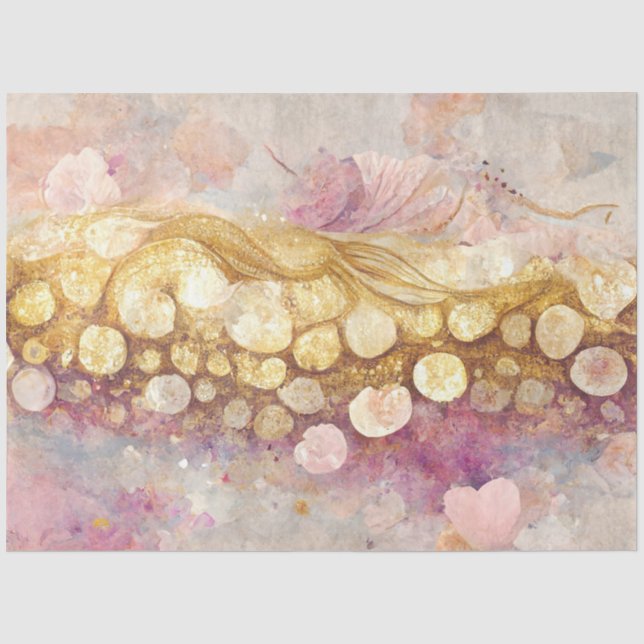 Papel De Seda Outro Design da Série Mermaid Galaxy 3 (Frente )