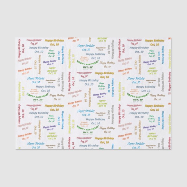 Papel De Seda Outubro, 10 Aniversário (Frente )