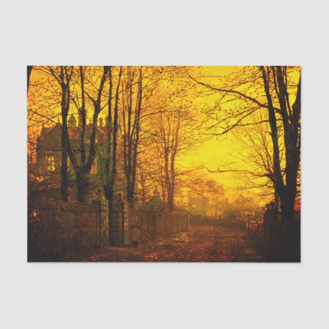 Papel De Seda Outubro depois John Atkinson Grimshaw (Frente )