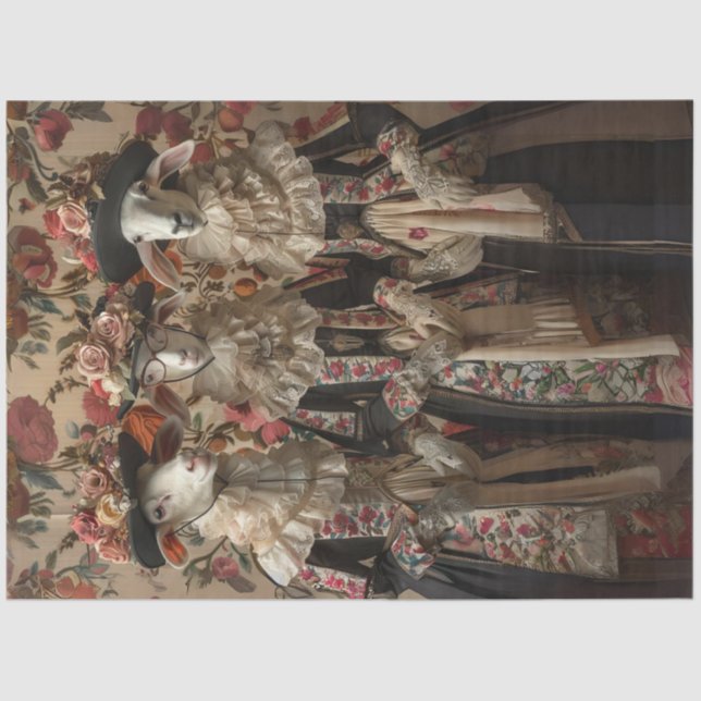 Papel De Seda Ovelha Imobiliária Vestida na Vintage (Frente )