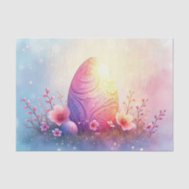 Papel De Seda Ovo de Páscoa em Embriões com Decoupage de Blossom