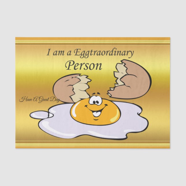 Papel De Seda ovo frito do personagem de desenho animado com (Frente )