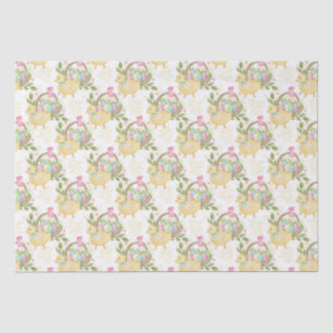 Papel De Seda Ovos de Páscoa Coloridos Flores De Galinha