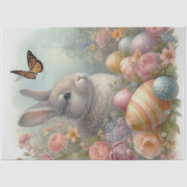 Papel De Seda Ovos de Páscoa Pastel Coelho e Borboleta