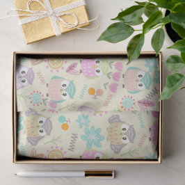 Papel De Seda Owl Pastel Yellow  