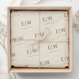 Papel De Seda Pacote da empresa de monograma com marca personali