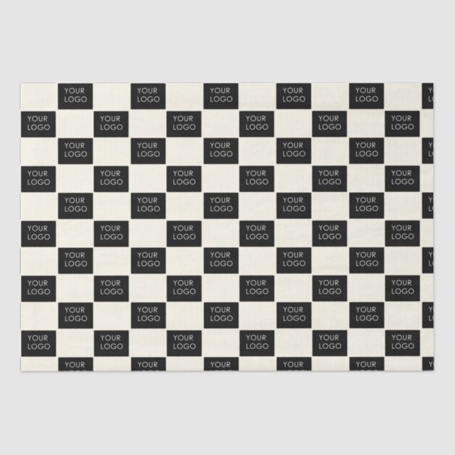 Papel De Seda Pacote de logotipo comercial da empresa Cream (Frente )