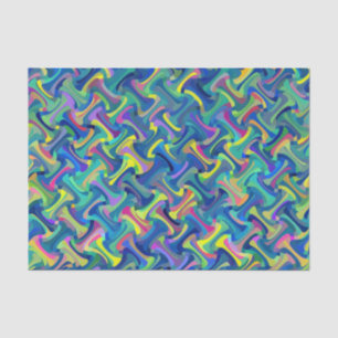 Papel De Seda Padrão Abstrato Multi-Colorido