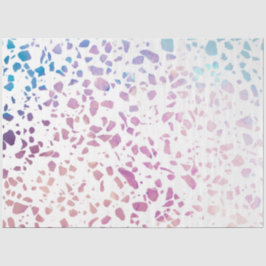 Papel De Seda Padrão abstrato Terrazzo Mosaico rosa e azul