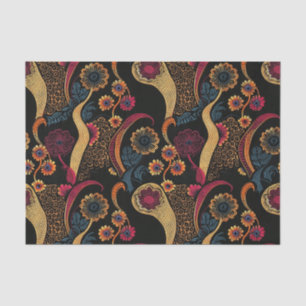 Papel De Seda Padrão Africano Elegante e vibrante em matizes ric