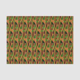 Papel De Seda Padrão afrodescendente de Kente clássico K01
