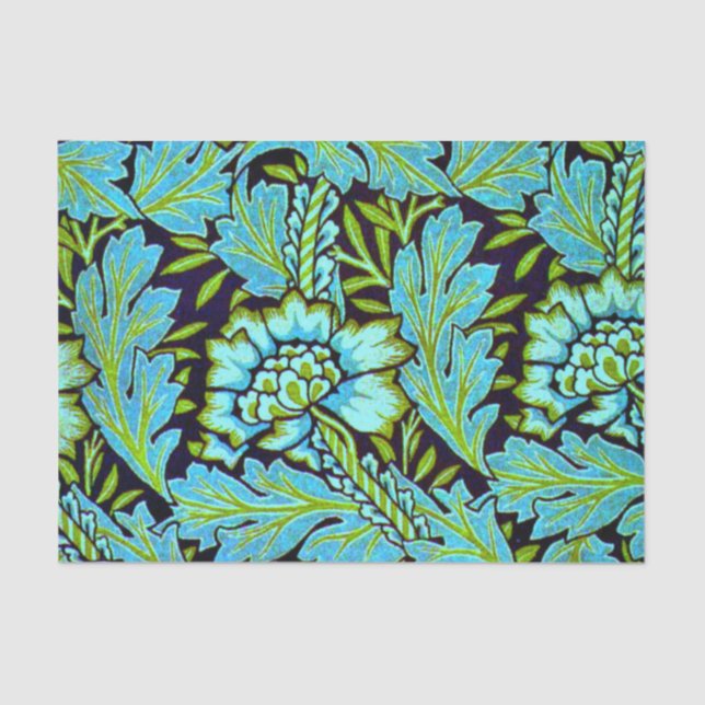 Papel De Seda Padrão anêmono de William Morris, (Frente )