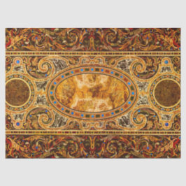 Papel De Seda Padrão Antiquado De Gemstone Italiano Decorativo