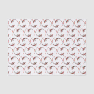 Papel De Seda Padrão Artístico do Peixe Koi Negro e Vermelho Jap