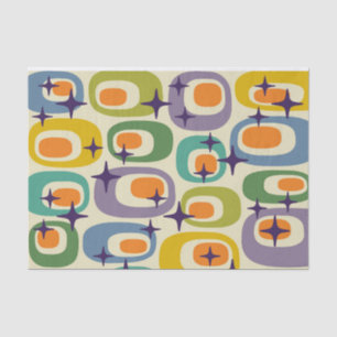 Papel De Seda Padrão atômico moderno do meio século