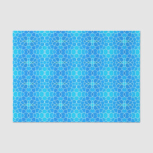 Papel De Seda Padrão Azul