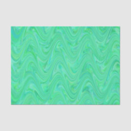 Papel De Seda Padrão Azul Verde Marbling