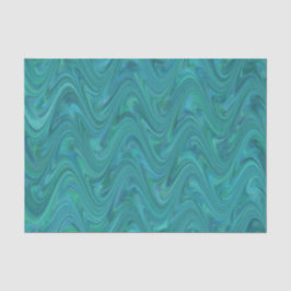 Papel De Seda Padrão Azul Verde Marbling