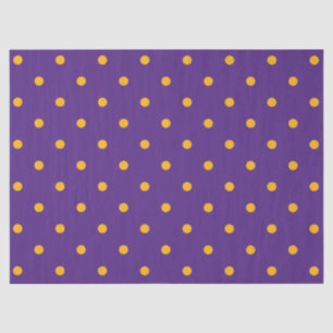 Papel De Seda Padrão Bolinhas pequeno: Roxo e Dourado