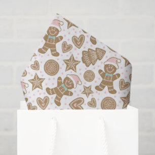 Papel De Seda Padrão Bonito de Homem de Biscoito de Natal