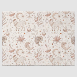 Papel De Seda Padrão Botânico Celestial (1)