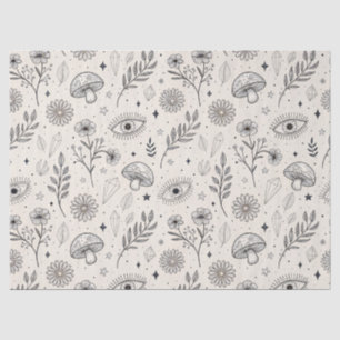 Papel De Seda Padrão Botânico Celestial (3)
