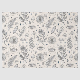 Papel De Seda Padrão Botânico Celestial (4)
