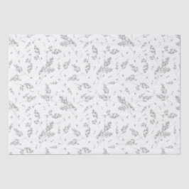 Papel De Seda Padrão Botânico Simples - Grama Elegante de Boho
