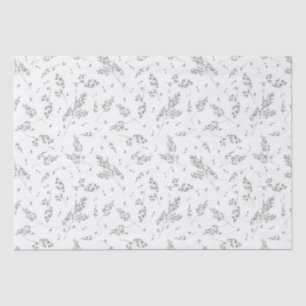 Papel De Seda Padrão Botânico Simples - Grama Elegante de Boho