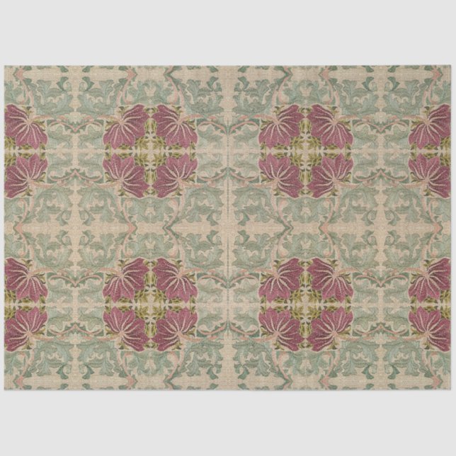 Papel De Seda Padrão Botânico - William Morris (Frente )